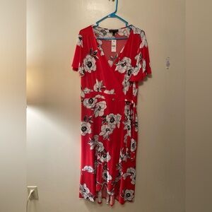 Lane Bryant Size 14/16 Women’s Wrap Floral V-Neck Dress NWT